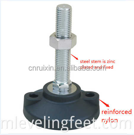 Nylon machinery leveling adjustable foot leveler leg